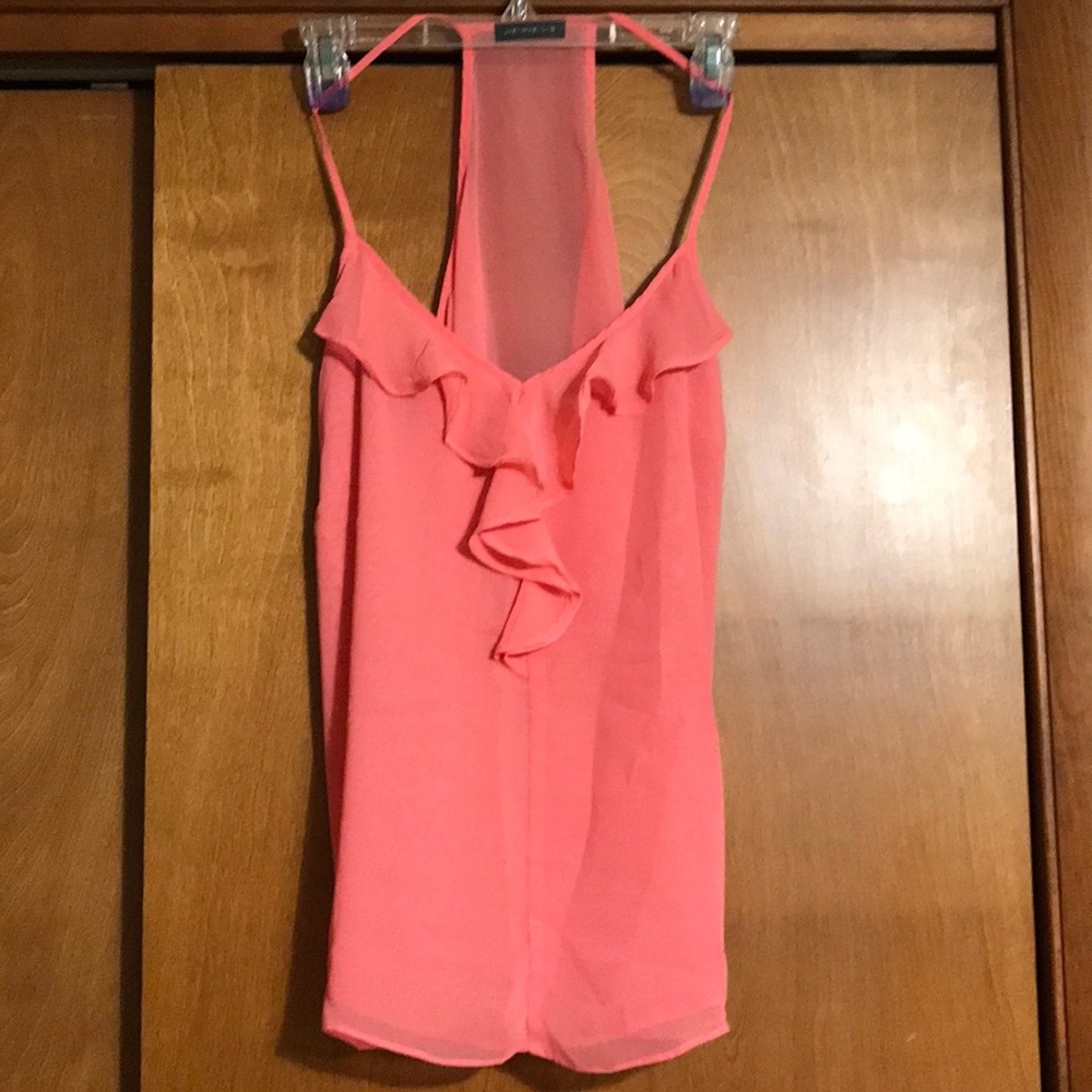 Sheer pink tank top